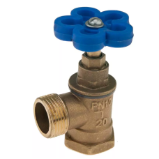 Вентиль Lexline кутовий  3/4" ВЗ (синя пласт. ромашка) {15} РОЗПРОДАЖ 1012462