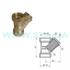 Фільтр муфт. сітч. Ду    1/2" STA/NoName STA 1001434