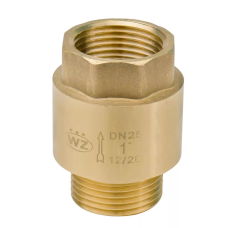 Зворотний клапан WEZER DN25 1" Вн.-Нар. з латунним штоком, нікель WEZER 1039028