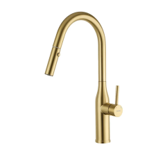 G4398-43 кухня одноваж. висувний  вилив лат. Ø35 (сатин золотий) {8} GAPPO 1055888