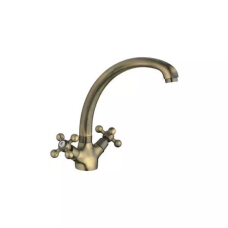 F4219-4 кухня двовент. гусак вис.гусак лат.корпус шпилька (бронза) {8} РОЗПРОДАЖ 1036116