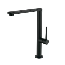 EKO4G-01 BLACK кухня одноваж. вис. поворот. вилив нерж.сталь гайка Ø25 (black)** {10/1} WEZER 1046232