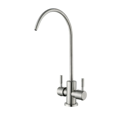 EKO4S-13 МОНО кран-фасетка ПОДВІЙНИЙ  повор. вилив нерж.сталь гайка (сатин) {20/1} WEZER 1055201