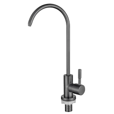 EKO4F-13-GUNGREY МОНО кран-фасетка під осмос повор. вилив нерж.сталь гайка (гангрей) {20/1} WEZER 1055204