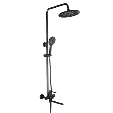 F2467-6 душ. система 3х функц. поворот. вилив лат. корпус Ø35 (чорний)** {4} FRAP 1047105