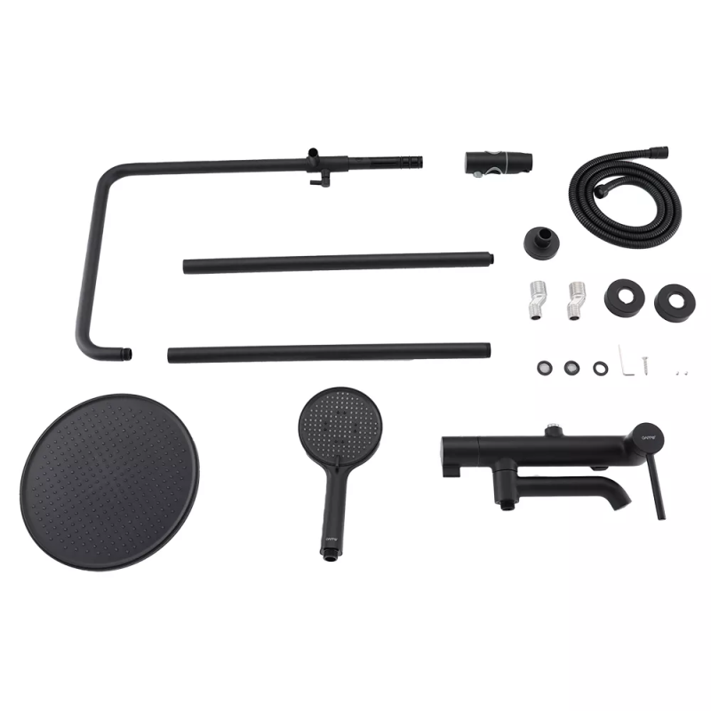 G2406-6 душ. система 3х функц. одноваж. лат. Ø35 (чорн) {3/1} GAPPO 1046759