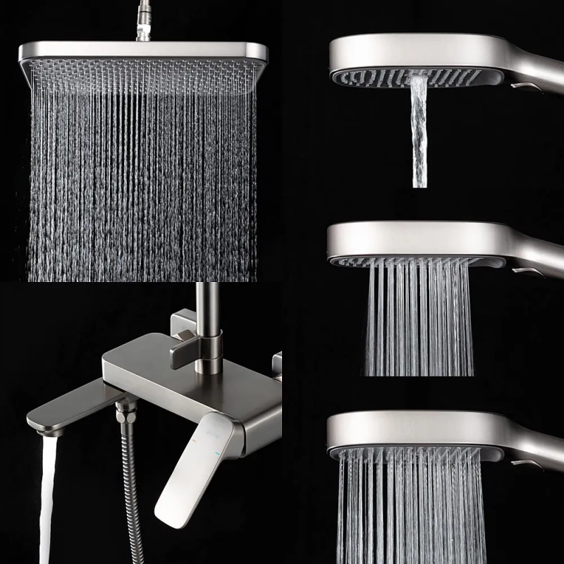 G2428-9 душ. система 3х функц. одноваж. лат. Ø35 (гангрей) {3/1} GAPPO 1055878