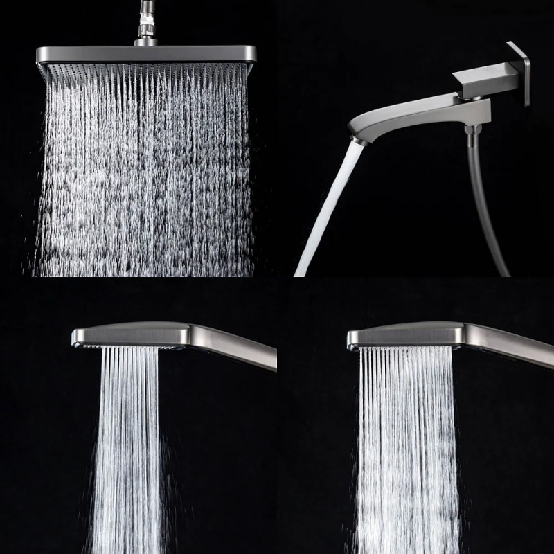 F7176-9 душ. система вбуд. 3х функц. одноваж. лат. Ø35 (гангрей) {4/1} FRAP 1055765