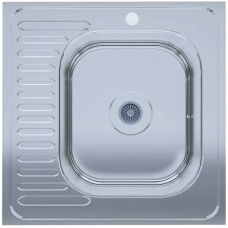 Мийка нерж.UA 6060-R товщ-0.4mm, р-р-600*600*140mm Polish (накладна) {20} UA 1037074