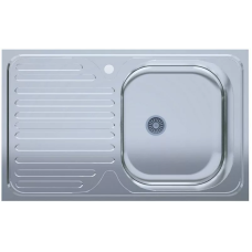 Мийка нерж.UA 5080-R товщ-0.4mm, р-р-500*800*140mm Polish (накладна) {20} UA 1037072