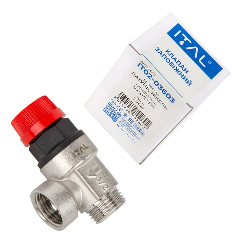 Запобіжний клапан ITAL 3,0 bar ВЗ 1/2