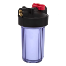 Колба мех. очищення ПРОЗОРА Латун. різьб. ITAL ВВ 10 1" 4,5" х10" (Картрідж+Кроншт+Ключ+Шурупи) {4} ITAL 1048669