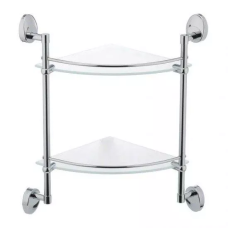 Полиця скляна кутова Frap F1907-2, 2-х ярусна, 290х290 мм FRAP 1037728