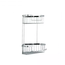 Полиця кутова Frap F351-1, 2-х ярусна, 240х320 мм, хром FRAP 1040805