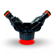 Адаптер-трійник 3/4"-1"  з 2-ма запірними кранами (UKR-014) {250/25} SUPERPLAST 1047673