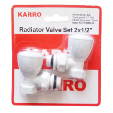 Комплект вентилів рушникосуш. (верх+верх, білий) KARRO (KR 319+KR 319) {1} KARRO 1011782