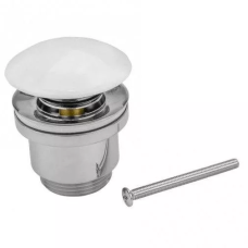 Донний клапан Frap F62-8, автомат, з білою керамічною кришкою, 1 1/4", білий FRAP 1037326