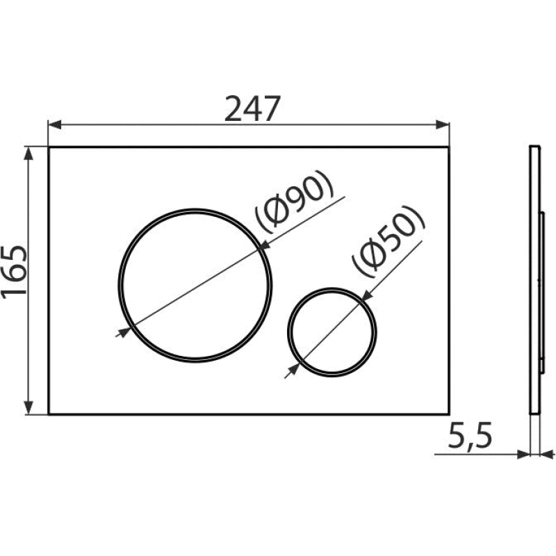 M671 Кнопка керування інсталяції хром {25} ALCA 1056566