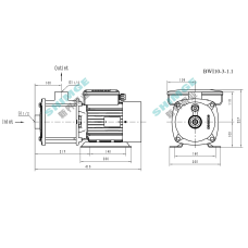 BWI 10-3/1.1 SHIMGE 380В ц/біжний багатоступ. нерж (1,1 кВт, Нmax=35(25)м, Qmax=233(166)л/хв {1} SHIMGE 1056143