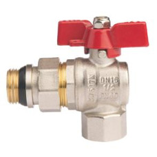 Кран кульовий зі згоном кутовий FADO PN40 25 1" (KU3)