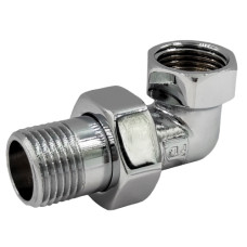 General Fittings Розбірне з'єднання кутове (американка) 1/2" ЗВ Хром (2700I4B040400A)