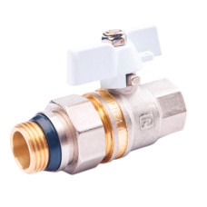 Кран кульовий зі згоном FADO New PN40 15 1/2" White (KA1W)