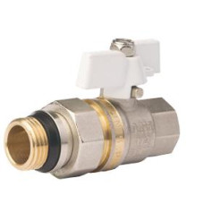 Кран кульовий зі згоном FADO New  PN40 25 1" White (KA3W)