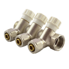 Колектор з вентильними кранами та фітингом FADO 1" x 16x3 (KVO13)