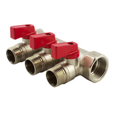 Колектор з шаровими кранами FADO 3/4" x 1/2"x3 (KSR03)
