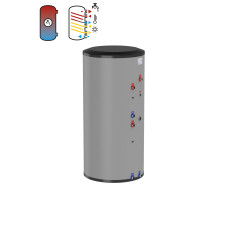 Flamco Бойлер непрямого нагріву з нержавіючої сталі Duo HLS-E Solar 400 білий (з двома гладкотрубним (19919)