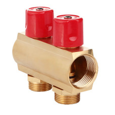 Балка колекторна з вентилями FADO 1"X3/4"x2 (KBV02)