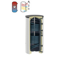 Flamco Бойлер непрямого нагріву Duo Solar 200 (білий) (з двома гладкотрубними т/о) (18508)