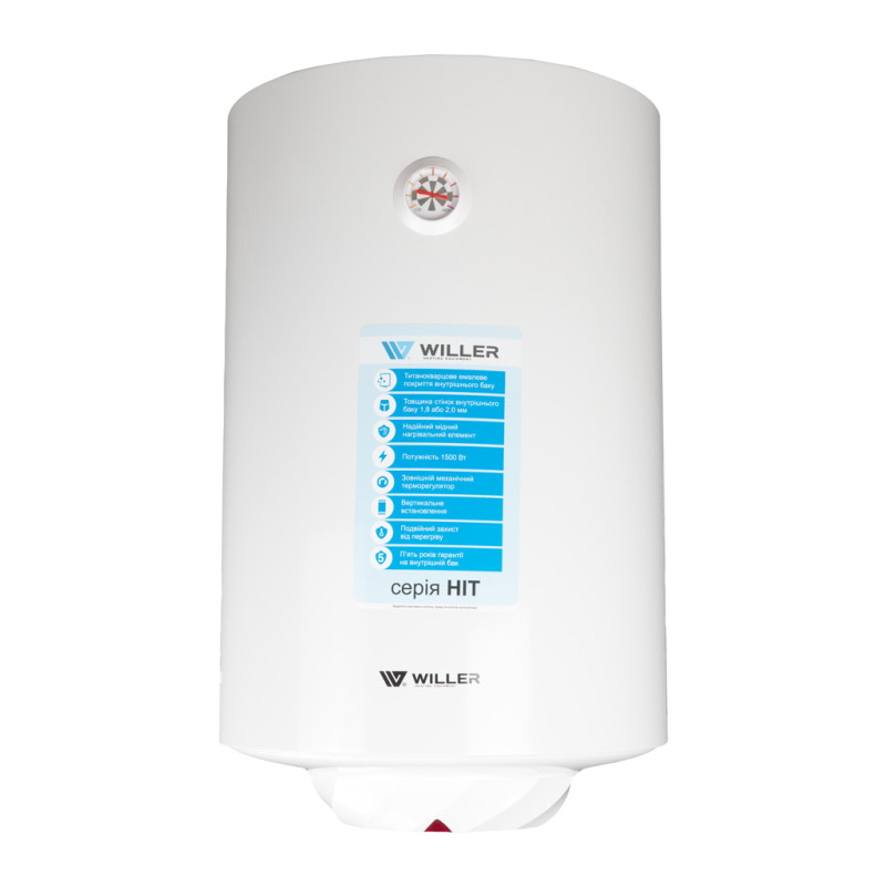 WILLER Водонагрівач (бойлер) електричний 100 л. EV100R-HIT вертикальний