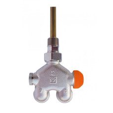 Вузол одномісного підключення HERZ VUA-40 з функцією попереднього налаштування (для підключення спеціальних радіаторів), кутовий 1778441