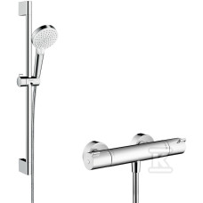 CROMETTA Vario/Ecostat душевой набор 0,65м, 1001 CL Combi,белый/хром, HANSGROHE (27812400)