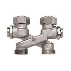 Перехрестя у формі "X". З можливістю перекривання, зливу та наповнення. Міжцентрова відстань 50 мм 1340434 Herz