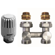 Термостатичний комплект Projekt "H" ; прямий, 1/2" (1376622+1726018). 1376685 Herz