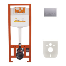 Інсталяція для унітазу 4 в 1 Qtap Nest ST з лінійною панеллю змиву (QT0133M425M08382SAT)