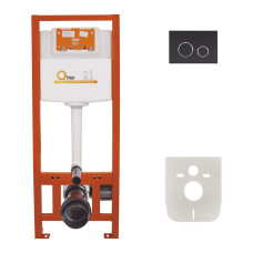 Інсталяція для унітазу 4 в 1 Qtap Nest ST з круглою панеллю змиву (QT0133M425M11V1146MB)