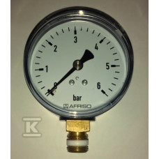 63513 манометр AFRISO  RF 63 0-6 бар 1/4" рад.