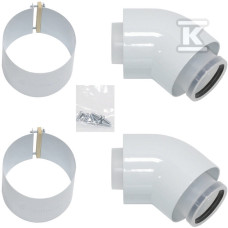 VAILLANT Комплект відводів концентричної труби 45° 60/100 РР (2шт., конд.) (303911)