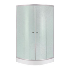 Душова кабіна Lidz Latwa SC90x90.SAT.LOW.FR, скло Frost 4 мм + Lidz Душовий піддон KAPIELKA ST90x90x15 (LLASC9090SLFSET)