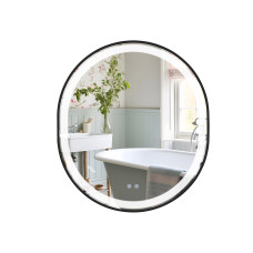 Дзеркало Qtap Gemini 800х700 з LED-підсвічуванням Touch, з антизапотіванням, з димером, рег. темп. кольору (3000-6500K) Reverse QT2578R8072B