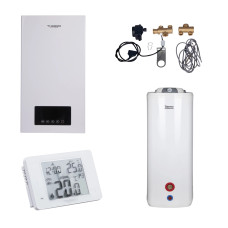Thermo Alliance Комплексне рішення для котельні: електричний котел 12 кВт + комплект підключення бойлера + комбінований підлоговий водонагрівач 100 л (TA149DCN1247149)