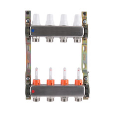 Колектор із витратомірами (нерж.) 3/4"х4 Icma № К073 (87K073PJ32)