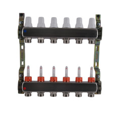 Колектор з витратомірами (нерж.) 3/4" х6 Icma № К073 (87K073PK32)