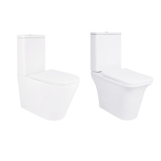 Акційний набір: Унітаз підлоговий Scorpio Ultra Quiet QT14222125AUQW + Унітаз підлоговий Kalao Rimless QT08221213A W