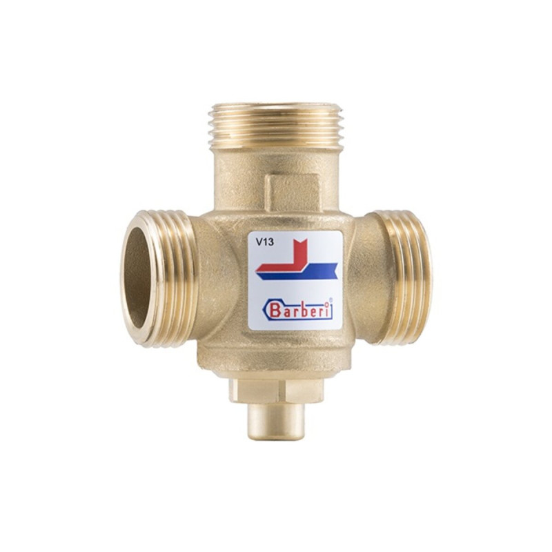 Трьохходовий термостатичний антиконденсаційний змішувальний клапан G 1'', 60°C, Kv 3.2 Barberi (V13M2500C)