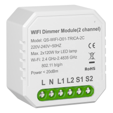 Tervix 436421 Розумний вимикач - регулятор Pro Line WiFi Dimmer (2 клавіші) (436421)