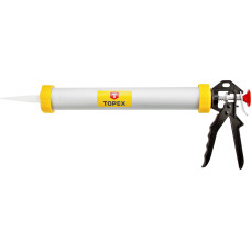 Topex Пістолет для герметика, 600мл, корпус алюмінієво-сталевий, робоча частина 380мм, обертальна ручка (21B360)